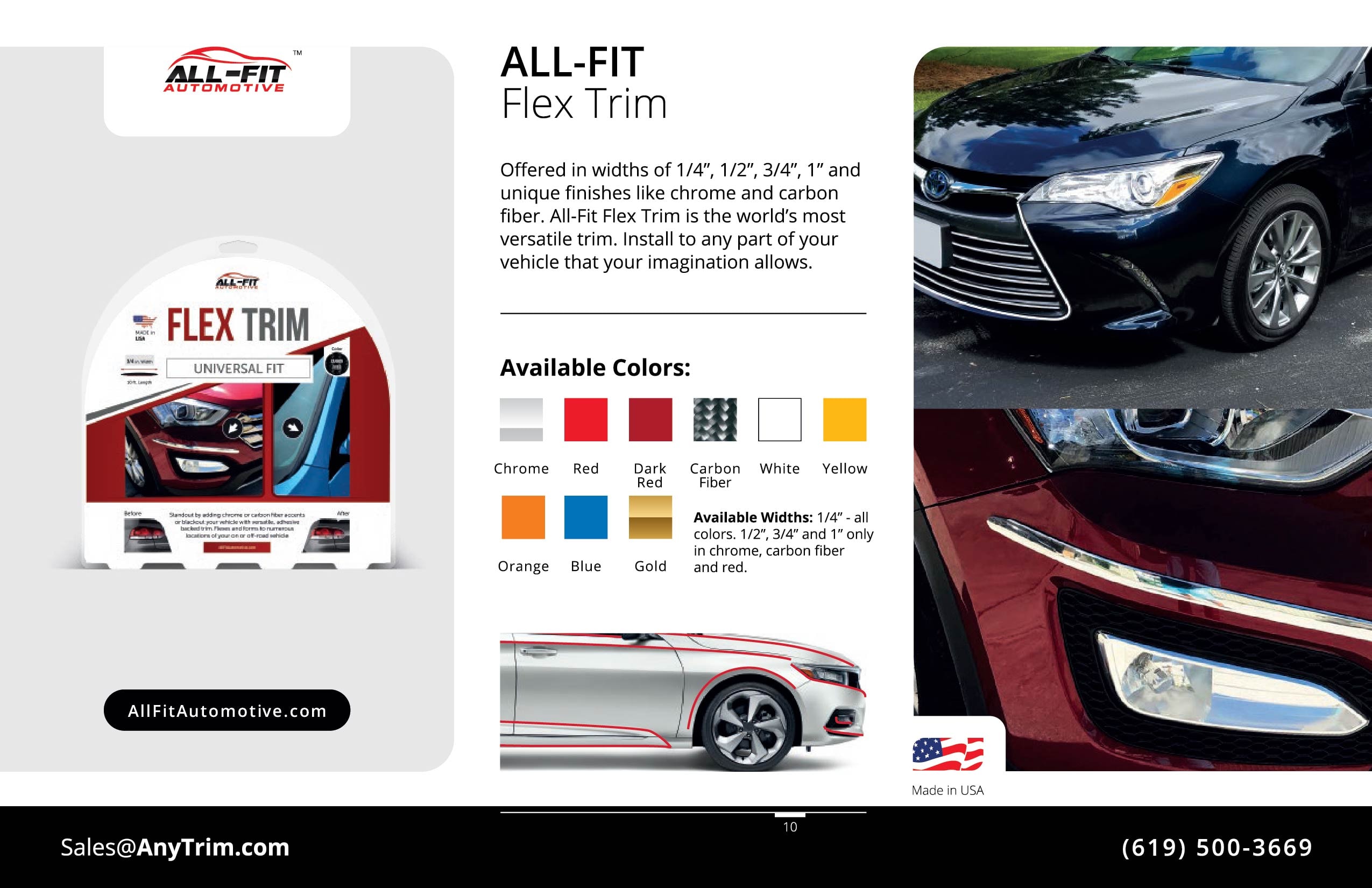 ALL-FIT Flex Trim — worlds most versatile trim, available colors and widths