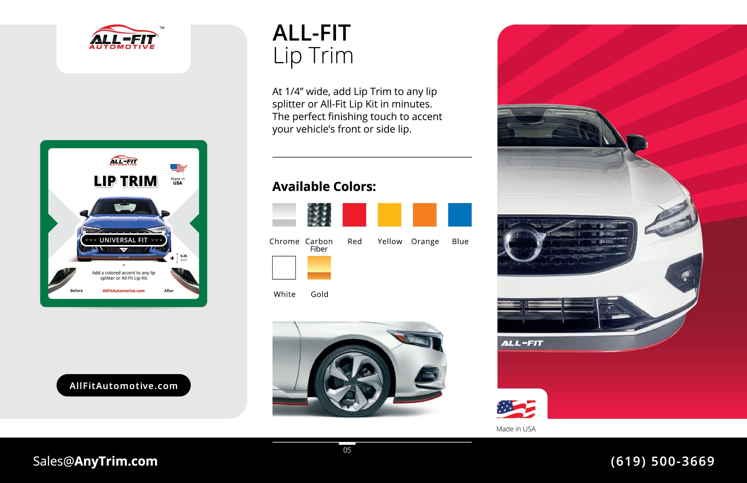 ALL-FIT Lip Trim — colored accent for lip splitter, available colors