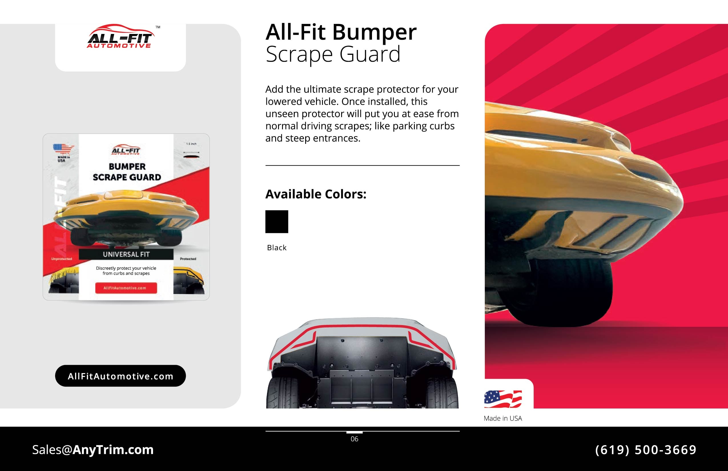 All-Fit Bumper Scrape Guard — ultimate scrape protector for lowered vehicles