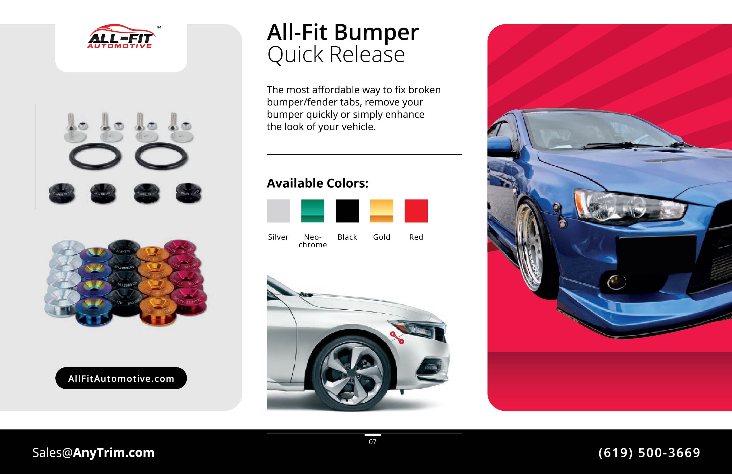 All-Fit Bumper Quick Release — fix broken bumper tabs, available colors
